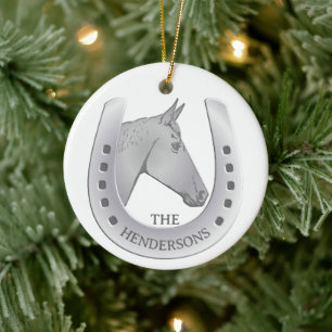 Emblem für Siluette und Horseshoe Keramik Ornament