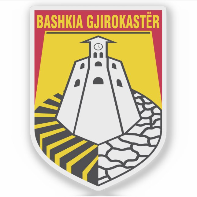 Emblem Gjirokastër, Albanien Aufkleber (Vorderseite)