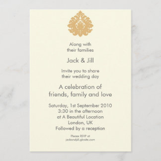 Emblem (Gold) 12x18 Einladung