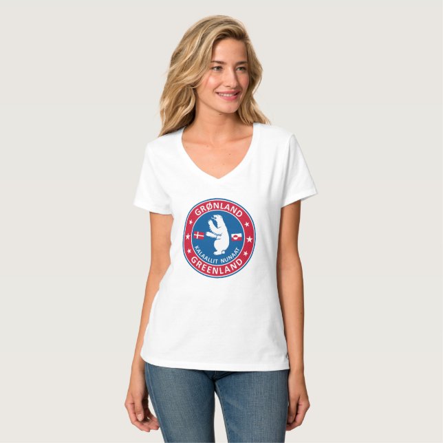 Emblem Grönlands T-Shirt (Vorderseite Vollansicht)