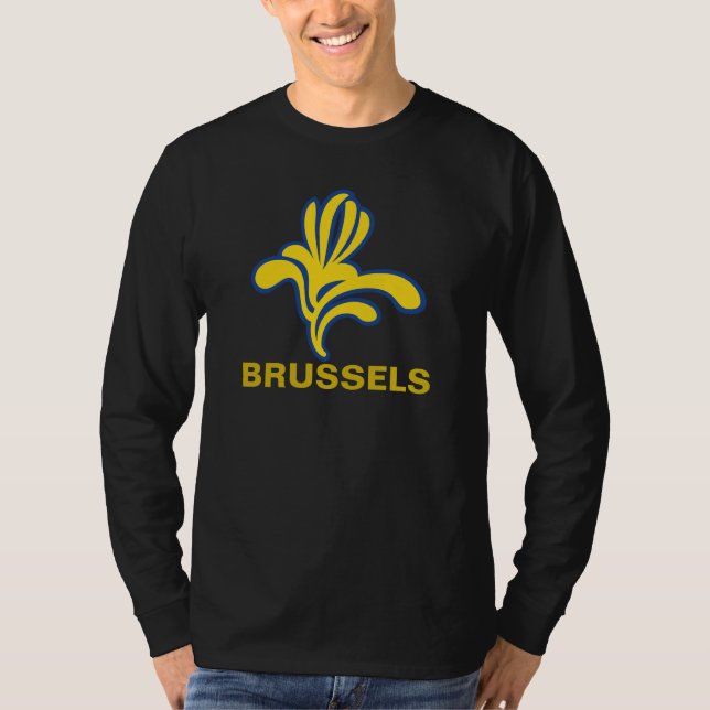 Emblem-Iris Brüssel Brüssel Brüssel Belgien T-Shirt (Vorderseite)