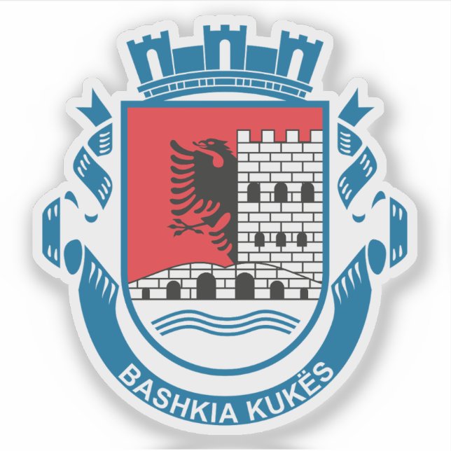 Emblem Kukës, Albanien Aufkleber (Vorderseite)