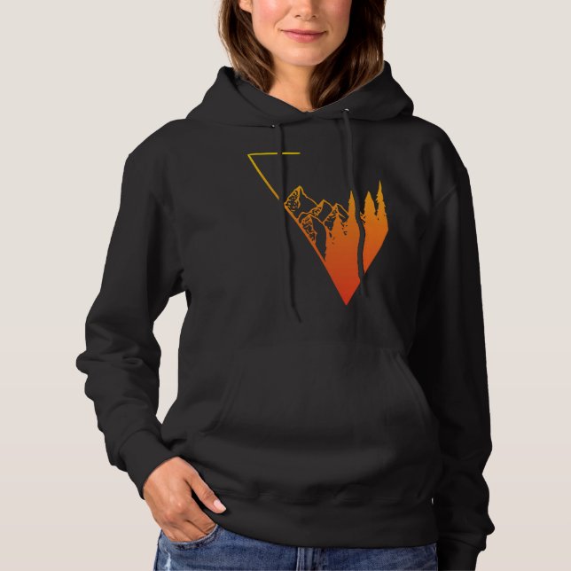 Emblem mountain panorama and forest  easy going fa hoodie (Vorderseite)