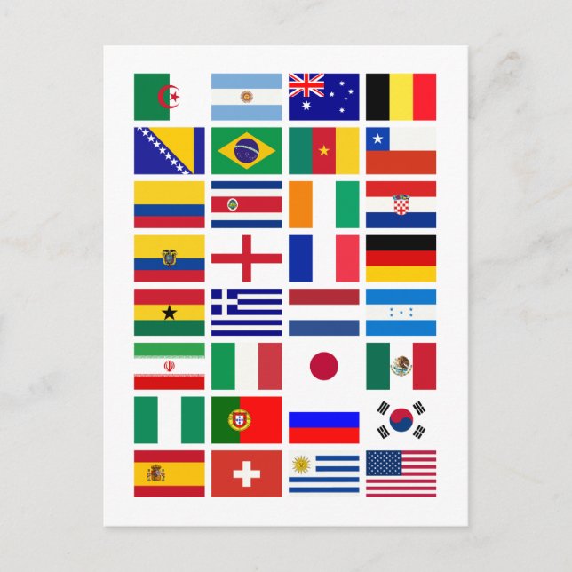 Emblem-Muster des SOCCER 2014 Postkarte (Vorderseite)