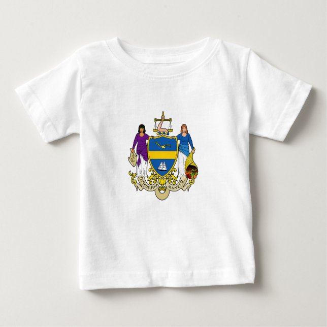 Emblem Philadelphia, Pennsylvania Baby T - Shirt (Vorderseite)