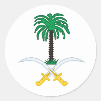 Emblem Saudi-Arabiens Runder Aufkleber