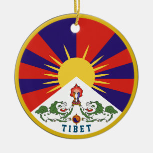 Emblem Tibets Keramik Ornament
