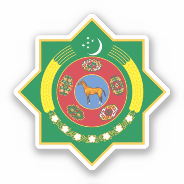 Emblem Turkmenistans Aufkleber (Vorderseite)