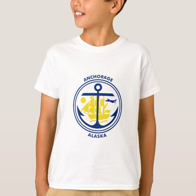 Emblem von Anchorage, Alaska T-Shirt (Vorderseite)