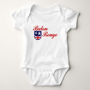 Emblem von Baton Rouge, Louisiana Baby Bodysuit Strampler