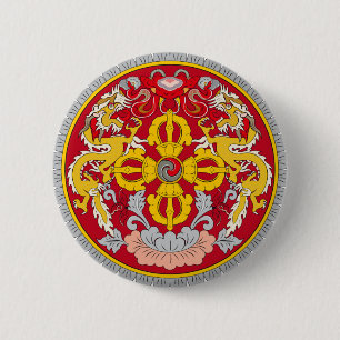 Emblem von Bhutan (རྒྱ ལ ་ ཡོ ང ་ ས ལ ས ) Button
