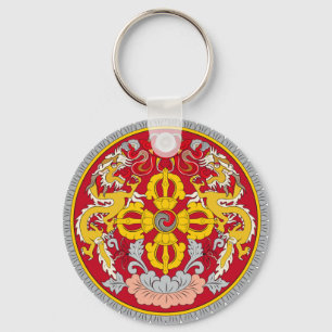 Emblem von Bhutan (རྒྱ ལ ་ ཡོ ང  Schlüsselanhänger