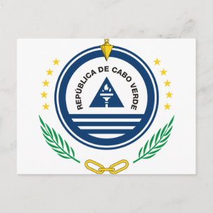 Emblem von Kap Verde Brasão de armas de Cabo Verde Postkarte