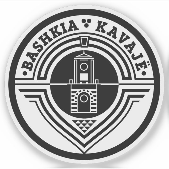 Emblem von Kavajë, Albanien Aufkleber (Vorderseite)