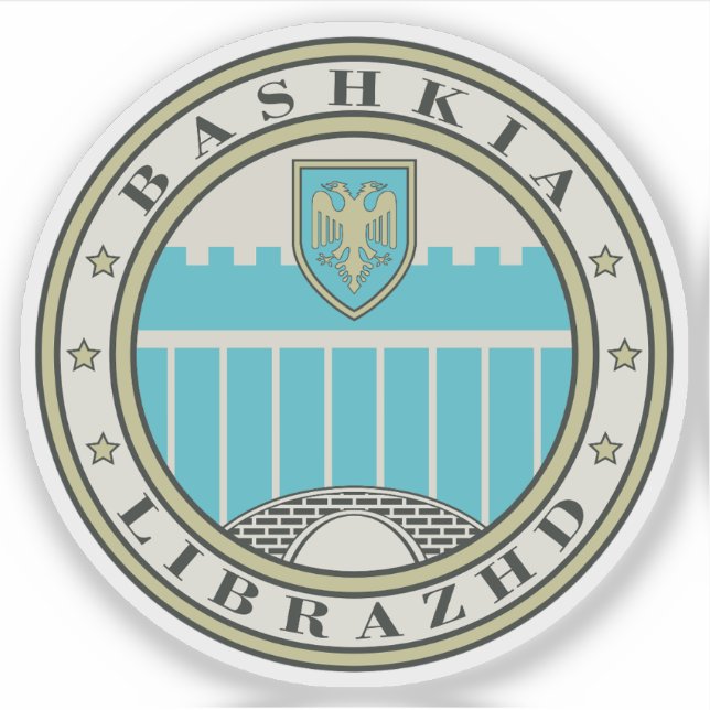 Emblem von Librazhd, Albanien Aufkleber (Vorderseite)