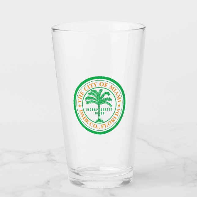 Emblem von Miami, Florida-Glas Glas (Vorderseite)