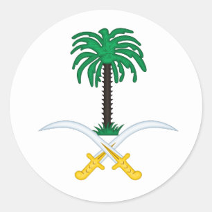 Emblem von Saudi-Arabien Runder Aufkleber