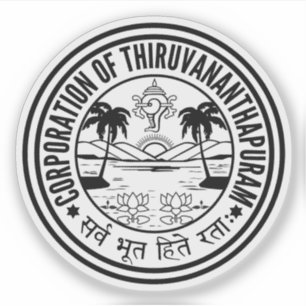 Emblem von Thiruvananthapuram, Indien Aufkleber