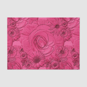 Embossed Blume-Berry-Tissue-Umschlag Seidenpapier