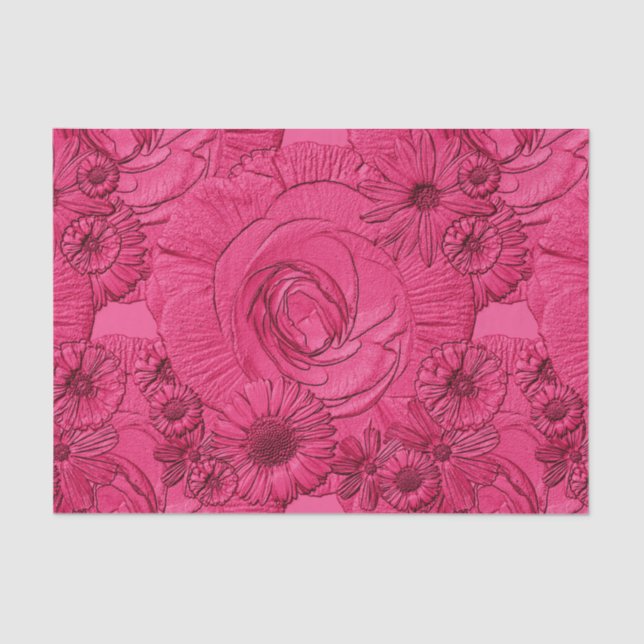 Embossed Blume-Berry-Tissue-Umschlag Seidenpapier (Vorderseite)
