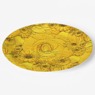 Embossed Blume-Golden Yellow PAPER TELLER