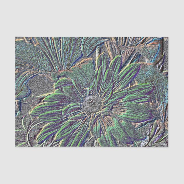 Embossed-Blume Seidenpapier (Vorderseite)