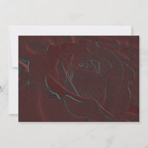Embossed Burgund Rose Einladung