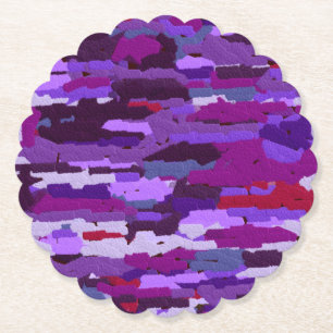 Embossed Chalk Shades Lila und rot Untersetzer