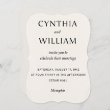 Embossed Cutout - Wedding Invitation