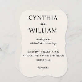 Embossed Cutout - Wedding Invitation Einladung