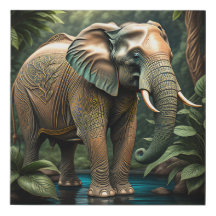 Embossed Elephant