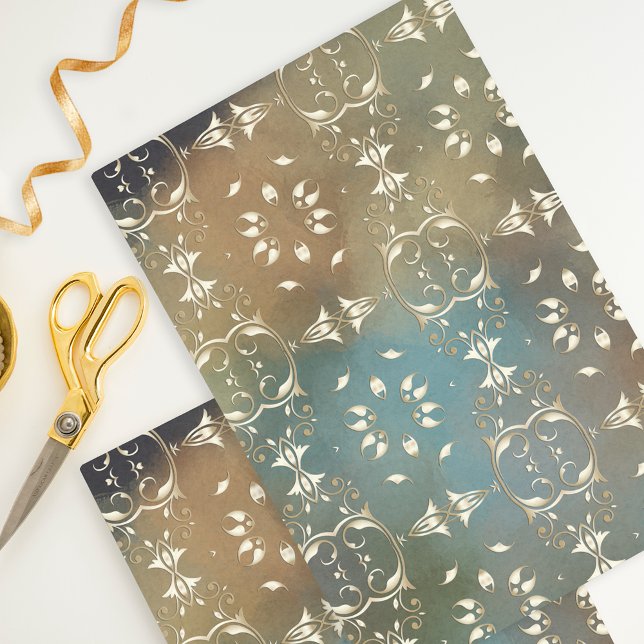 Embossed Imitate Gold Damask Klassisches Verzierte Seidenpapier (Von Creator hochgeladen)
