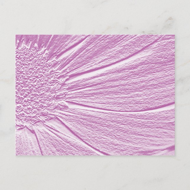 Embossed Look Daisy in Lila 2 Postkarte (Vorderseite)