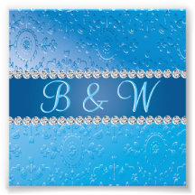 Embossed Monogram Blue Blume