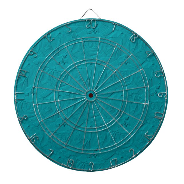 Embossed Rose Aquamarine DART BOARD Dartscheibe (vorne)