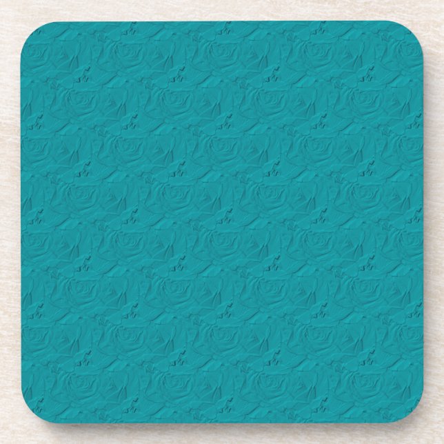 Embossed Rose Aquamarine UNTERSETZER (Vorderseite)