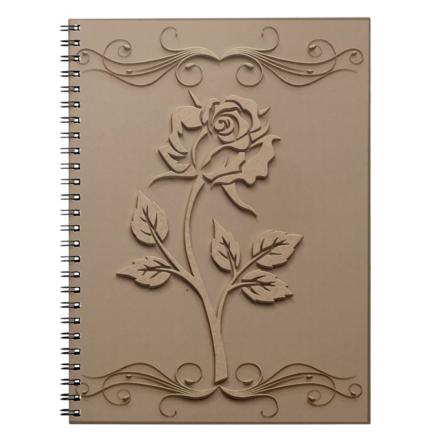 Embossed Rose Journal/Notebook Notizblock (Vorderseite)