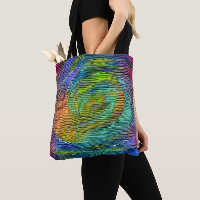 Embossed Spiralregenbogen und unordentliche Streif (Von Nahem)