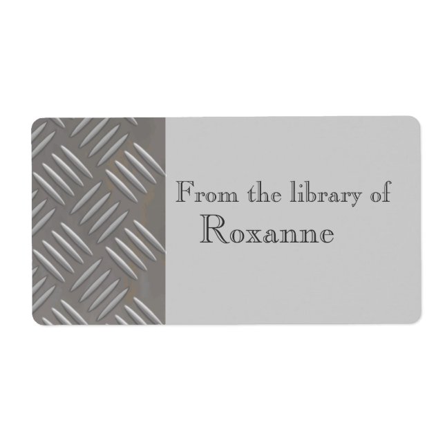 Embosses Aluminium Metal Look Custom Book Label (Vorne)