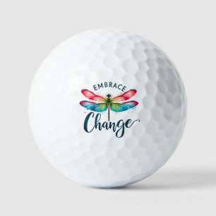Embrace Change - Artistic Dragonfly Golfball
