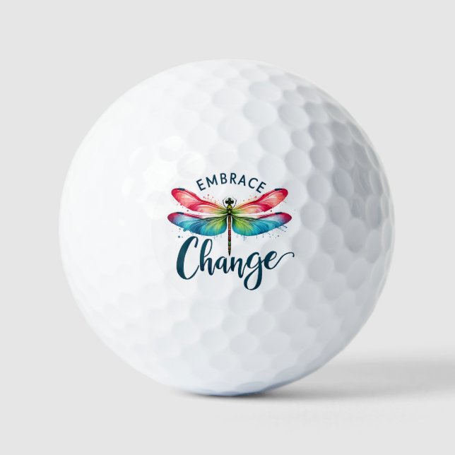 Embrace Change - Artistic Dragonfly Golfball (Vorderseite)