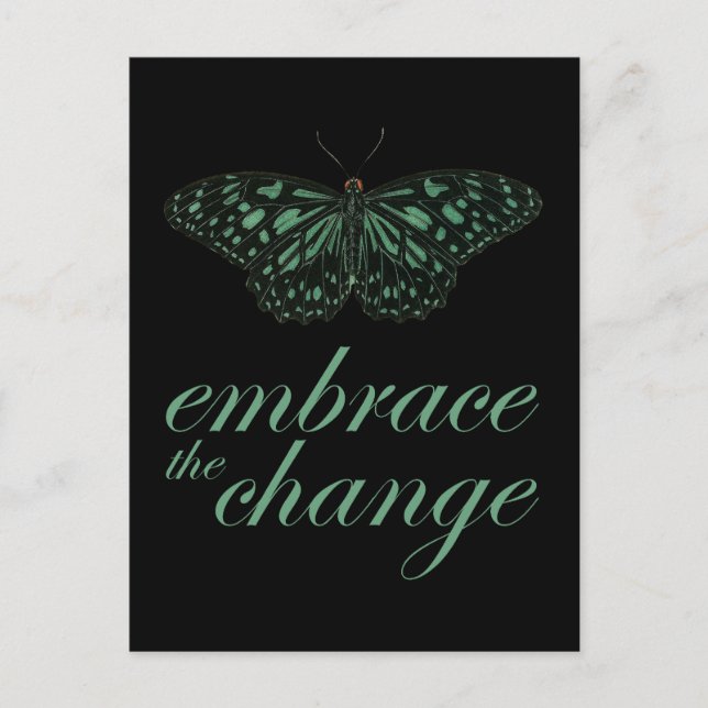 Embrace Change Green Postkarte (Vorderseite)