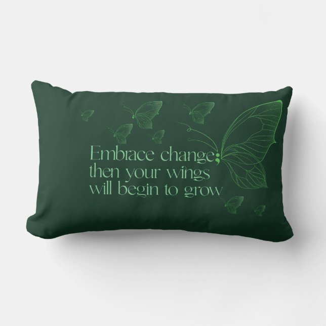 Embrace Change Lumbar Pillow Lendenkissen (Vorderseite)