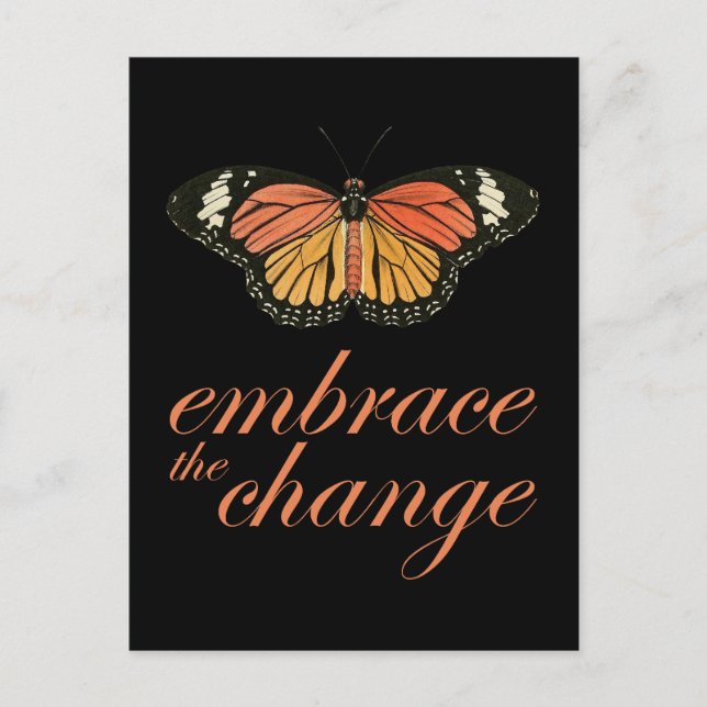Embrace Change Orange Postkarte (Vorderseite)