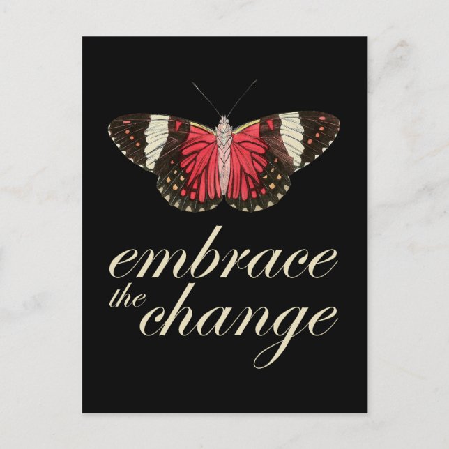 Embrace Change Pink Postkarte (Vorderseite)
