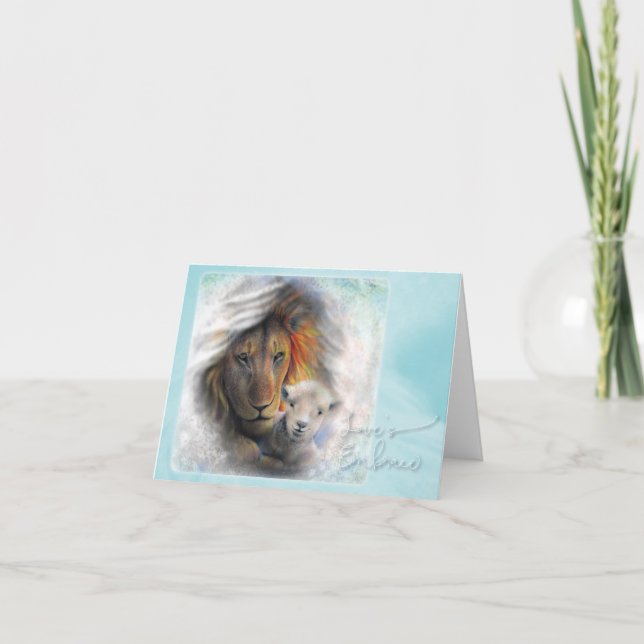 "Embrace der Liebe", geflochtene Note Card (Vorderseite)