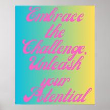 Embrace die Challenge-Motivierend Typografie