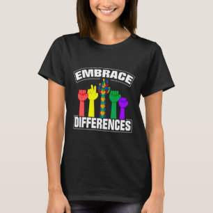 Embrace Differences Proud And Support Autism Aware T-Shirt