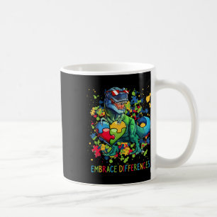 Embrace Differenzen Autismus Dinosaur T-rex Puzzle Kaffeetasse