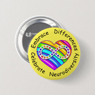Embrace Differenzen feiern das Button der Neurovie